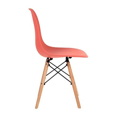 Стул пластиковый Eames DSW коралл