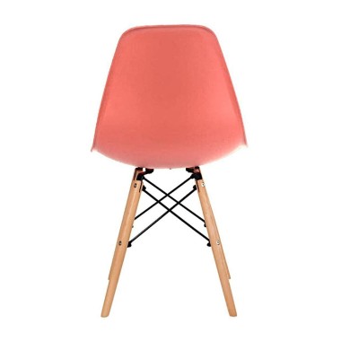 Стул пластиковый Eames DSW коралл