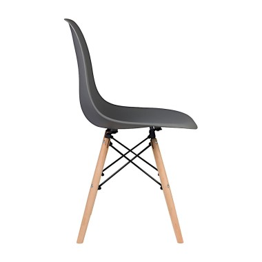 Стул пластиковый Eames DSW графит