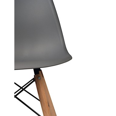 Стул пластиковый Eames DSW графит