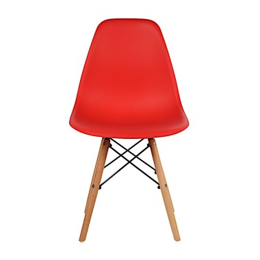 Стул пластиковый Eames DSW алый/красный
