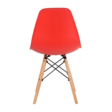 Стул пластиковый Eames DSW алый/красный
