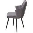 Стул мягкий (2 шт.) ХАНТ 360, велюр Дива-10 Темно-серый/черный