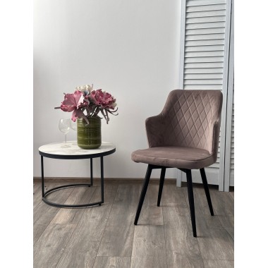 Стул мягкий (2 шт.) ХАНТ 360, велюр Дива-05 Латте/черный