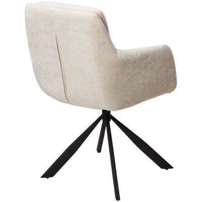 Стул-кресло поворотный ФЕДЕРИКО ДАНС 180 град. NORDIC 11 Молочный/черный