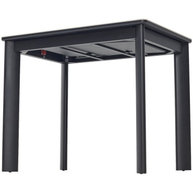 Стол обеденный раздвижной ТЕТ-А-ТЕТ 90 белый мрамор/Черный