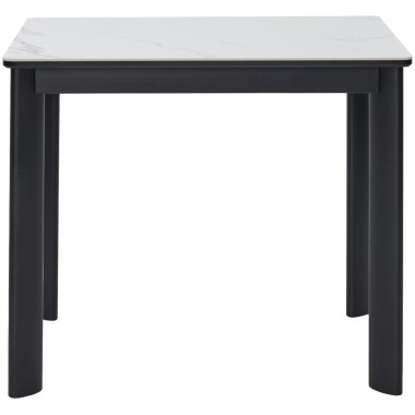 Стол обеденный раздвижной ТЕТ-А-ТЕТ 90 белый мрамор/Черный
