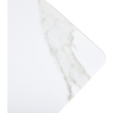 Стол обеденный раздвижной ТЕТ-А-ТЕТ 90 белый мрамор/Черный