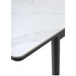 Стол обеденный раздвижной ТЕТ-А-ТЕТ 90 белый мрамор/Черный
