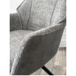 Стул-кресло BREVIS 180 град. поворот. XD841-16 Серый/GINO-457 Серый/Черный