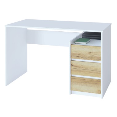 Письменный стол с ящиками СПм-21, Белый / Дуб Делано