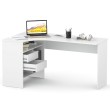 Письменный стол СПм-25 Правый, ЛДСП Белый