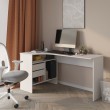 Письменный стол СПм-25 Правый, ЛДСП Белый