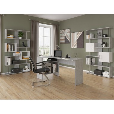 Письменный стол СПм-25 Правый, ЛДСП Бетон