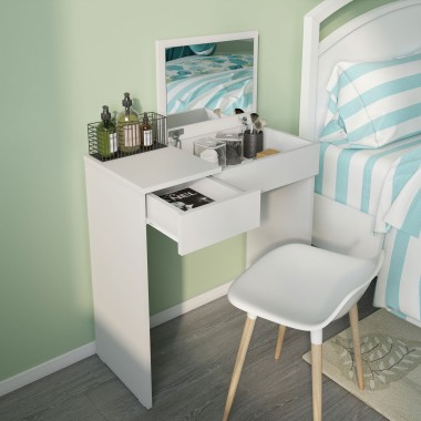 Туалетный столик СП-22, откидная крышка, ЛДСП Белый