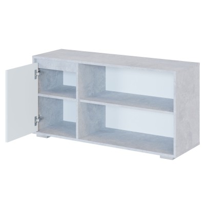 ТВ-тумба Т-2, напольная, ЛДСП Бетон / Белый