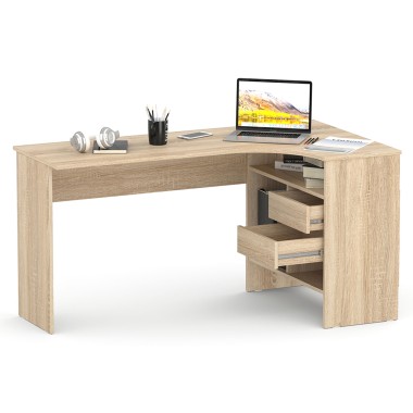 Письменный стол СПм-25 Правый, ЛДСП Дуб Сонома