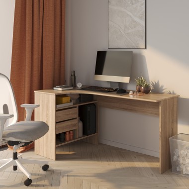 Письменный стол СПм-25 Левый, ЛДСП Дуб Сонома