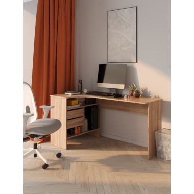 Письменный стол СПм-25 Левый, ЛДСП Дуб Сонома