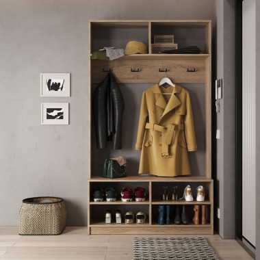 Прихожая открытая ВШ-9, ЛДСП Дуб Сонома