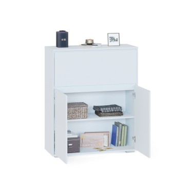 Комод-секретер высокий СПМ-310, ЛДСП Белый