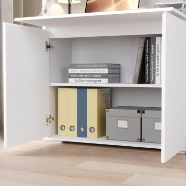 Комод-секретер высокий СПМ-310, ЛДСП Белый