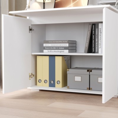 Комод-секретер высокий СПМ-310, ЛДСП Белый