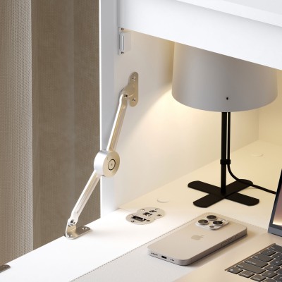 Комод-секретер высокий СПМ-310, ЛДСП Белый