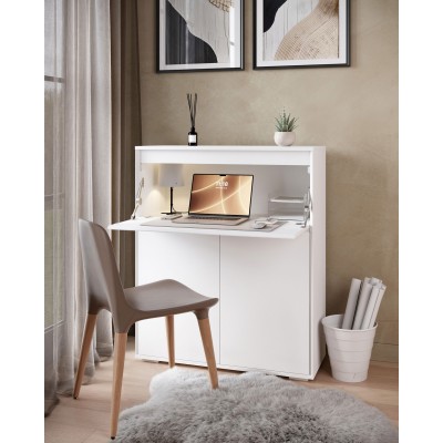 Комод-секретер высокий СПМ-310, ЛДСП Белый