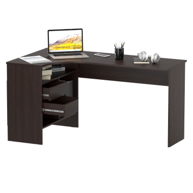 Письменный стол СПм-25 Правый, ЛДСП Венге