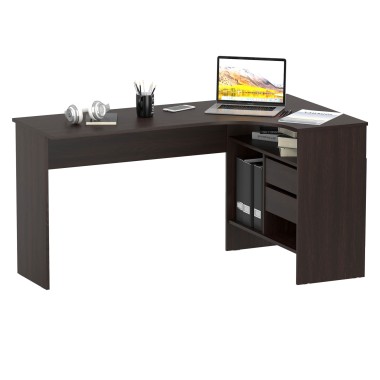 Письменный стол СПм-25 Правый, ЛДСП Венге