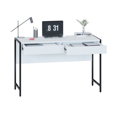 Письменный стол СПМ-402, металл/ЛДСП Белый