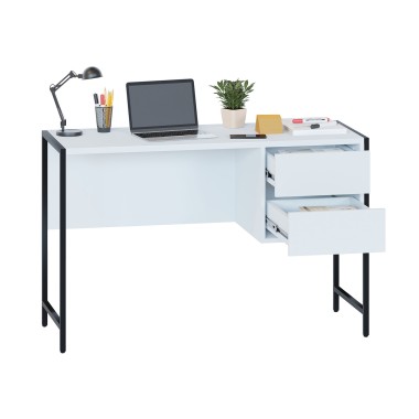 Письменный стол СПМ-404, металл/ЛДСП Белый