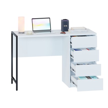 Письменный стол СПМ-405, металл/ЛДСП Белый