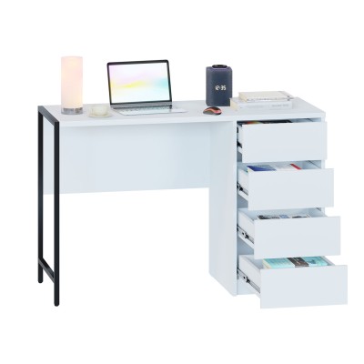 Письменный стол СПМ-405, металл/ЛДСП Белый