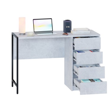 Письменный стол СПМ-405, металл/ЛДСП Бетон