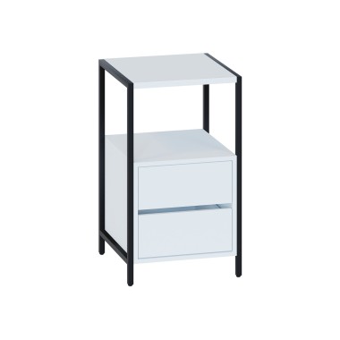 Тумба узкая КТ-400, металл/ЛДСП Белый