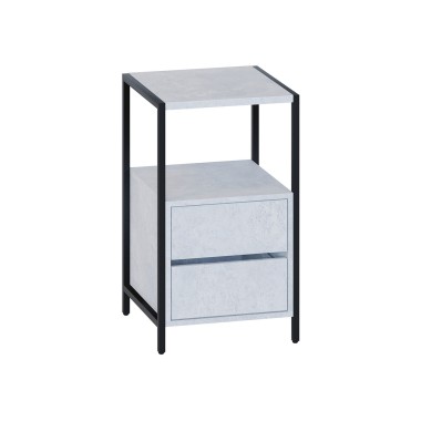 Тумба узкая КТ-400, металл/ЛДСП Бетон