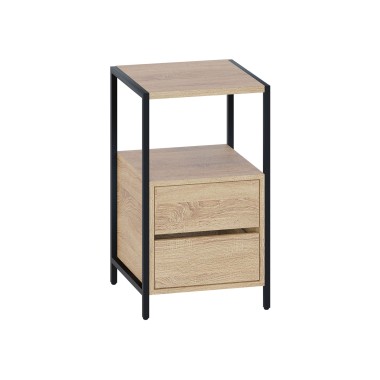 Тумба узкая КТ-400, металл/ЛДСП Дуб Сонома