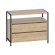Комод широкий Т-400, металл/ЛДСП Дуб Сонома