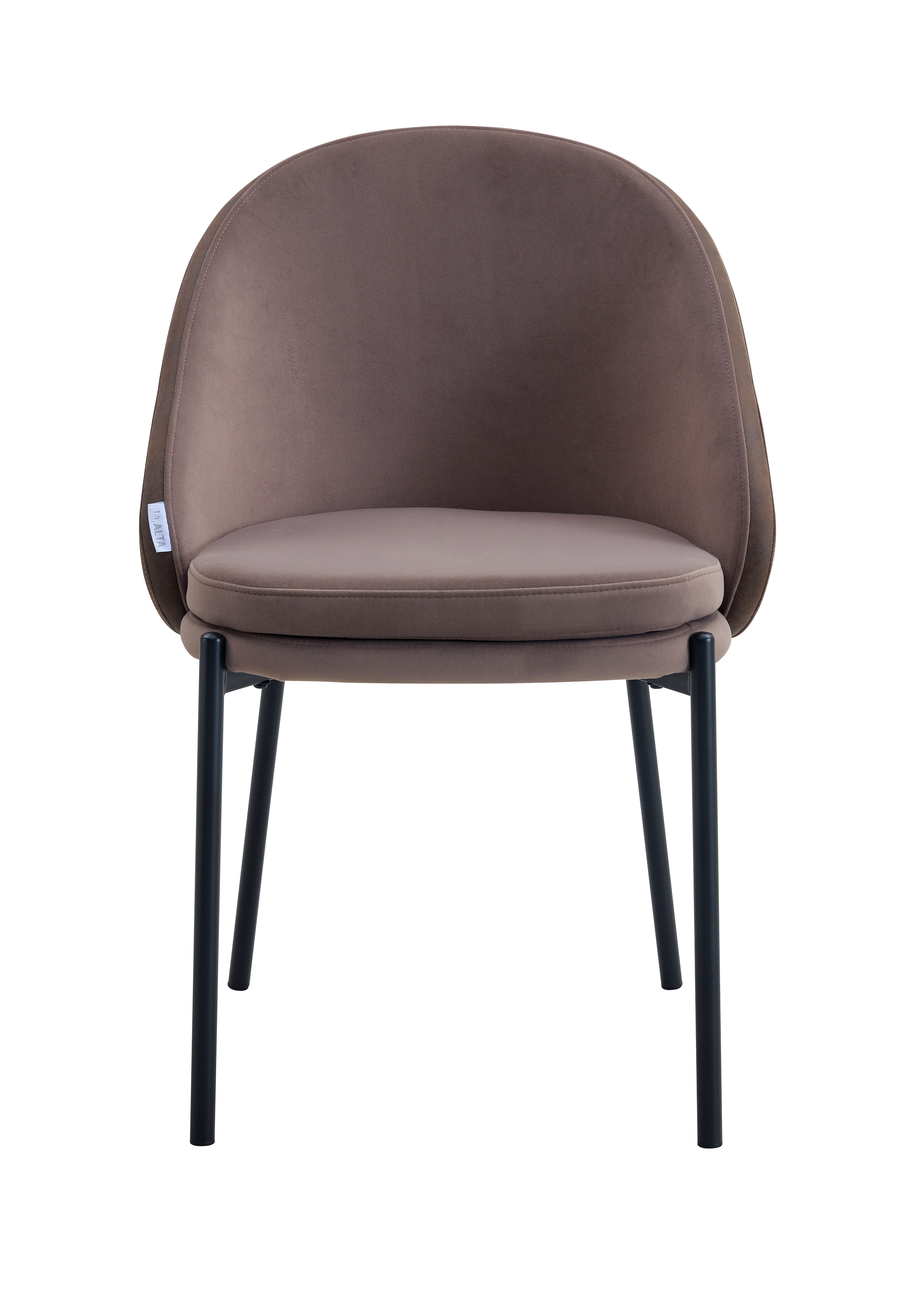 Стул мягкий DEBI ткань коричневый/черный