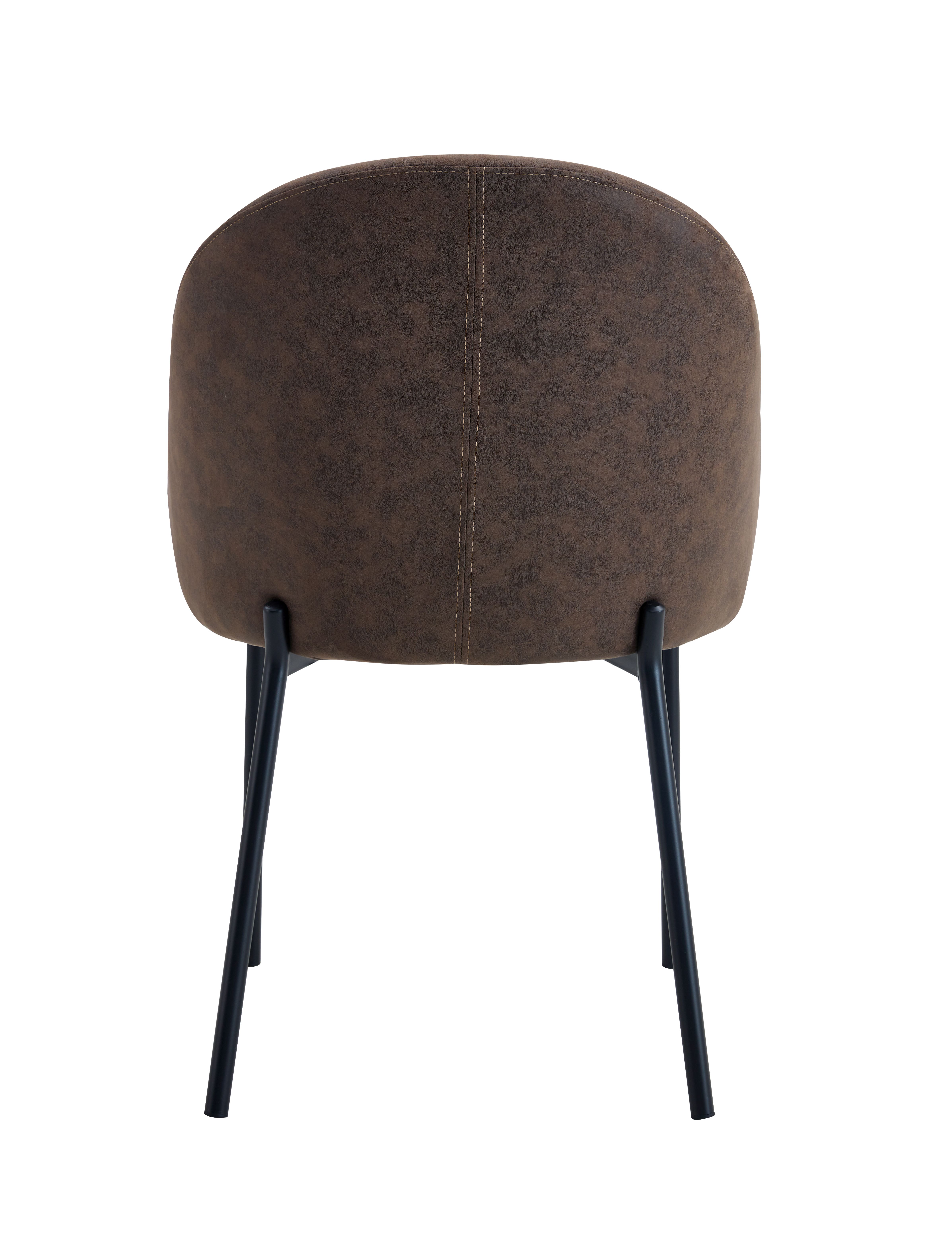 Стул мягкий DEBI ткань коричневый/черный
