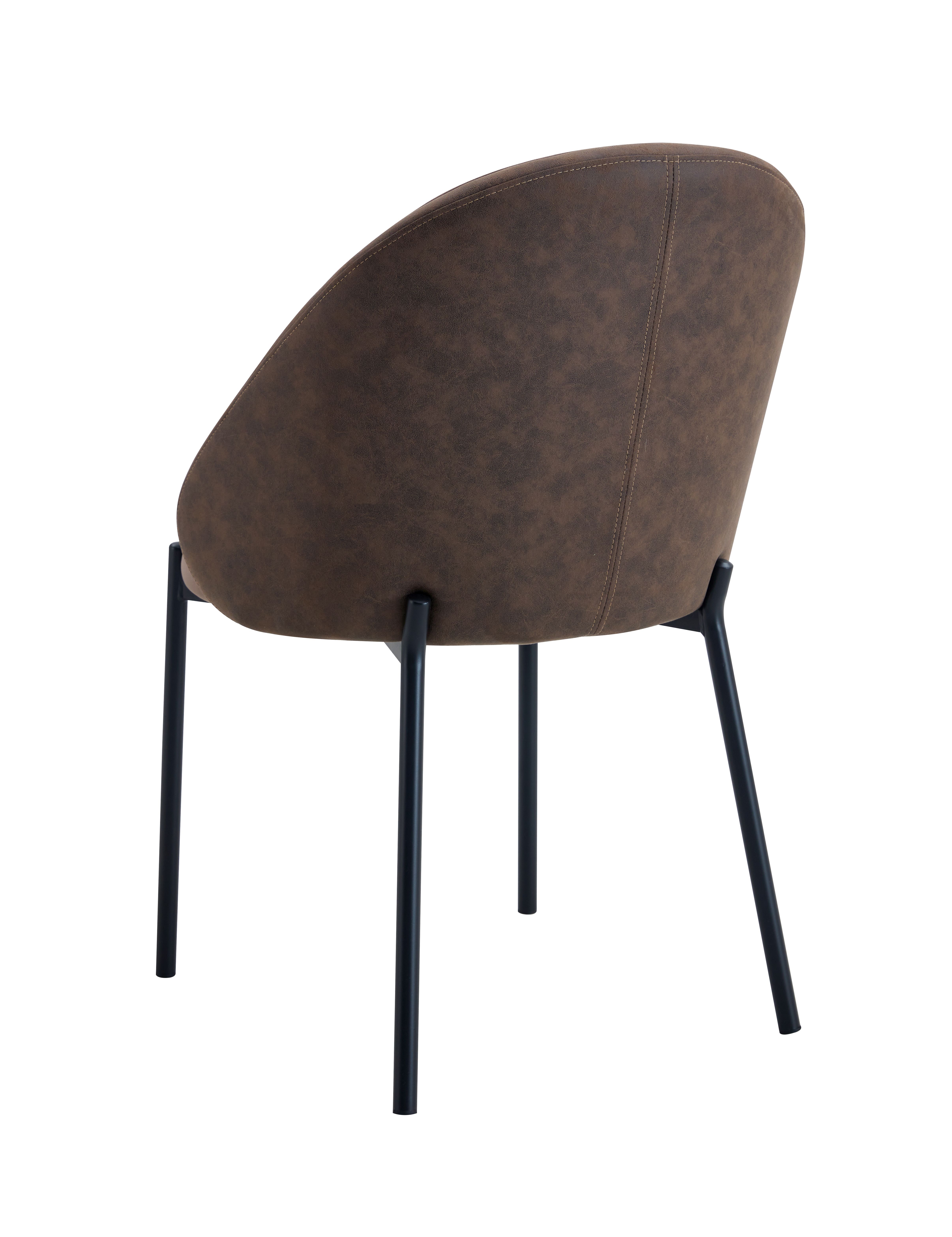 Стул мягкий DEBI ткань коричневый/черный